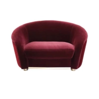 Picture Comfortable mini sofa with gold-plated legs - Ana Roque