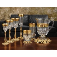 Picture Luxury set of decorated crystal products for party