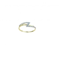 Picture Fancy ring with a shiny band and zircons