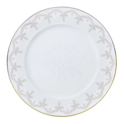 Zdjęcie Talerz obiadowy z porcelany Paseo z reliefowym roślinnym ornamentem - Vista Alegre