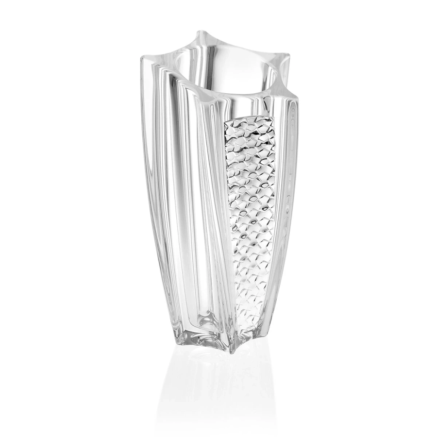 picture 1 Crystal vase with silver laminate - Linea Argenti