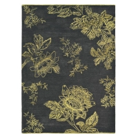 Zdjęcie Piękny czarno złoty dywan w kwiaty - TONQUIN CHARCOAL 37005