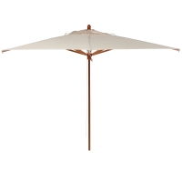 Picture Square telescopic umbrella with a wooden pole for the garden and terrace