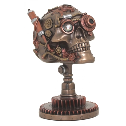 Zdjęcie Steampunkowa czaszka - dekoracja na biurko lub stolik