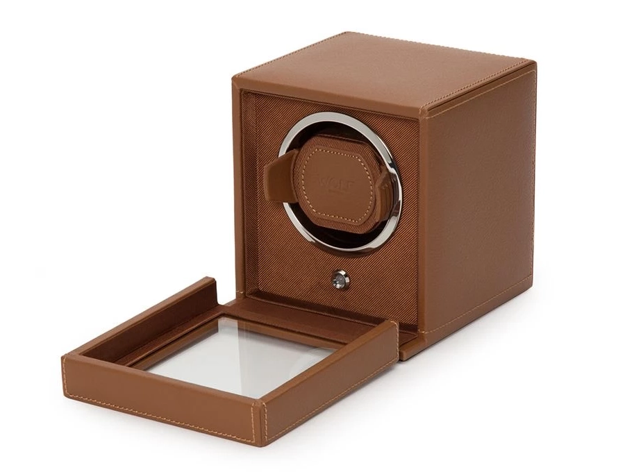 picture 1 Rotomat de cuero Cube Cognac Wolf