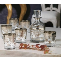 Picture Italian alcohol set - carafe + 6 glasses