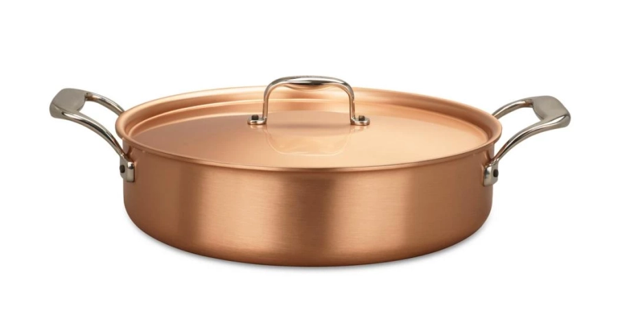 picture 4 Low copper casserole pot, 28 cm, for baking