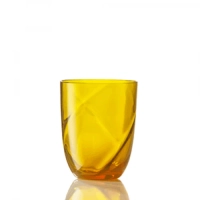 Picture Brilliant Italian Murano glass - elegant yellow water glass