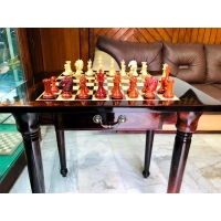 Picture Original chess table from the Victoria series and pieces for the royal game - The Chess Empire